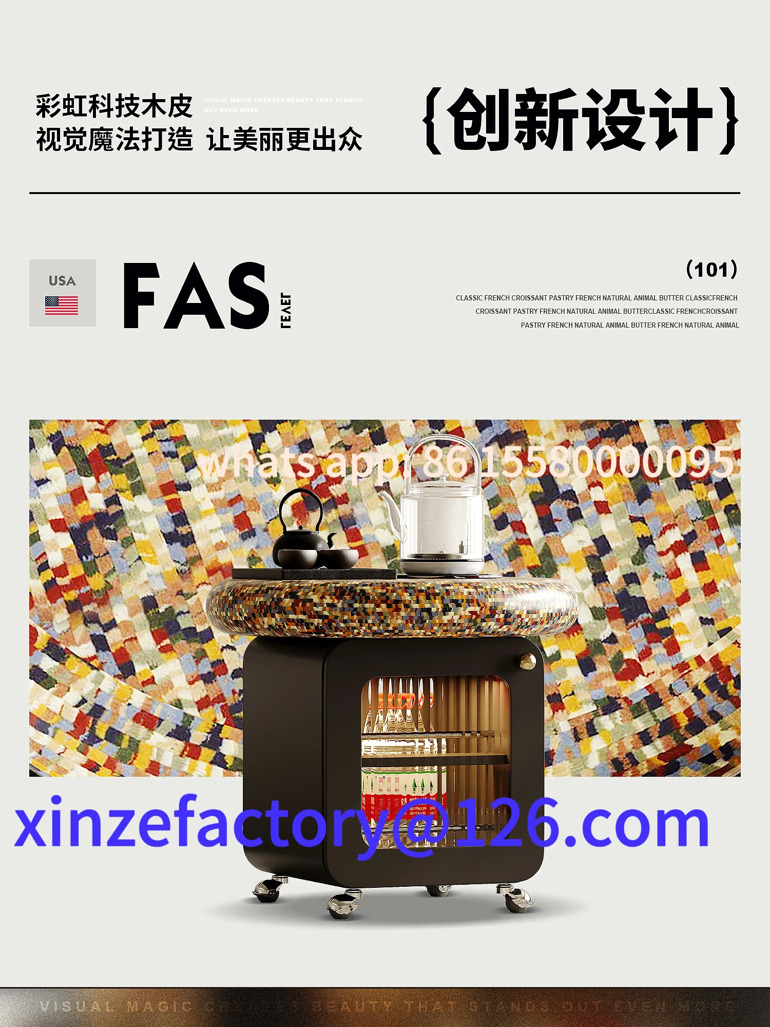 Anpassbarer, luxuriöser, moderner High-End-Beistelltisch in Mini-Licht