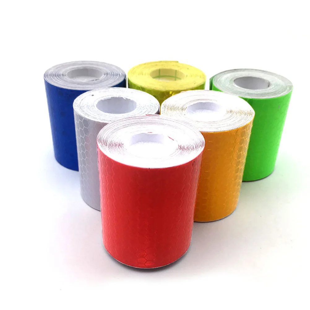 

4Pcs Reflective Tape Ultra PVC Self-Adhesive Waterproof Night Visibility Safety Warning Vehicle Reflectors Trucks Trailers Tape