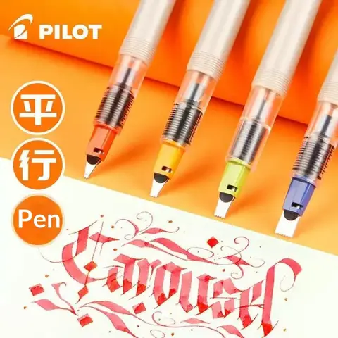 PILOT Parallel Fountain Pen Set 1.5mm 2.4mm 3.8mm 6.0mm Nibs Art Drawing Calligraphy Pen with Ink Cartridges for Handwriting Lov