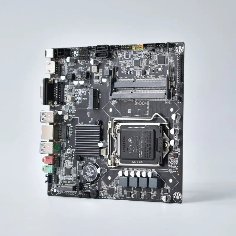 LGA1151 Industrial Mini ITX Mainboard Supports Intel Core 6th-9th Gen CPUs DDR3 Ram NVMe&NGFF M.2 SATA3.0 H110 Motherboard