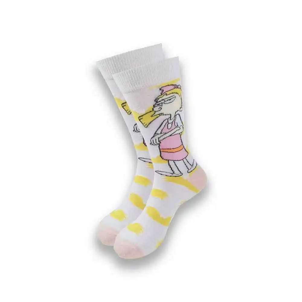 New design good-looking men\'s and women\'s socks all kinds of cartoon images high quality knitted crew men\'s socks.