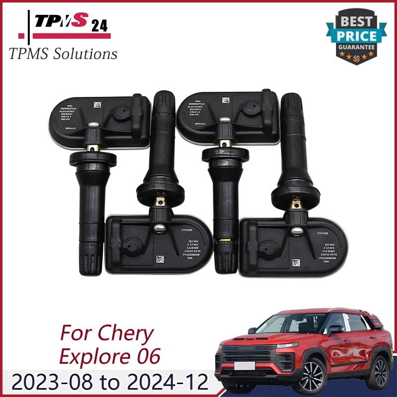 

4X для Chery Fulwin T6 OMODA 5 explore 06 C-DM Tiggo 5X 7 8 PLUS 433 МГц системы контроля давления в шинах ДАТЧИК TPMS 802000277AA