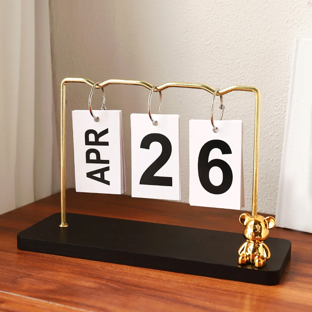 

Calendar Ornament Desktop Decoration Table Accessories Advent Calendars Flip Reusable Standing Rustic