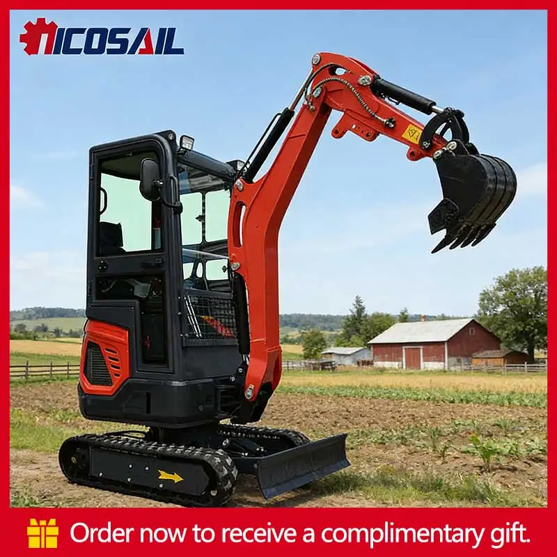 

2 ton mini excavator diesel CE approved hydraulic thumb excavator for trenching landscaping and small construction