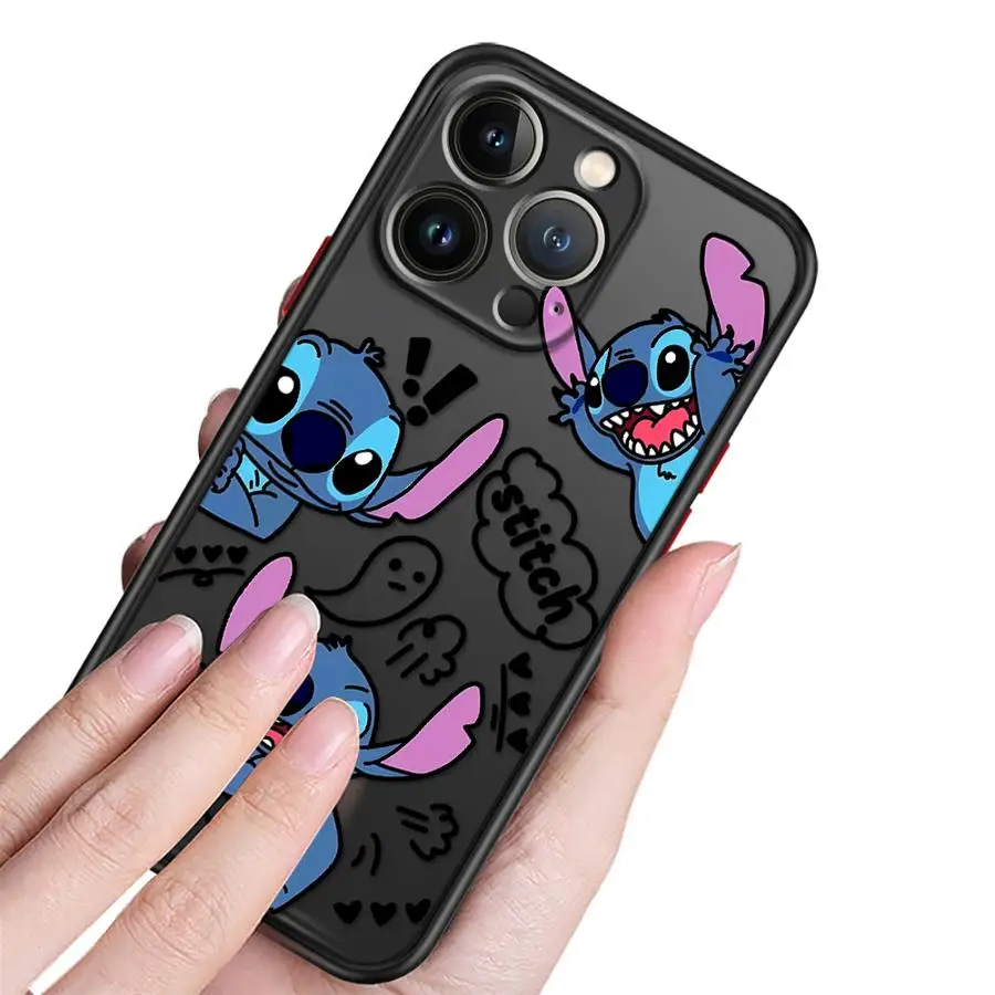 การ์ตูนดิสนีย์สติทช์นุ่มสำหรับแอปเปิ้ลไอโฟน 17 แอร์ 12 13 11 17 โปรแม็กซ์ 15 16 14 พลัส 7 8 13 มินิ XS MAX