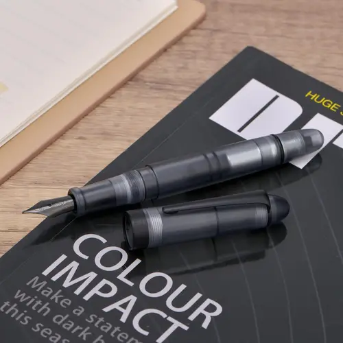 Imagen 2 del producto Asvine Pluma estilográfica de pistón EF/F/M/1.1, punta, juego de regalo de escritura acrílica gris mate