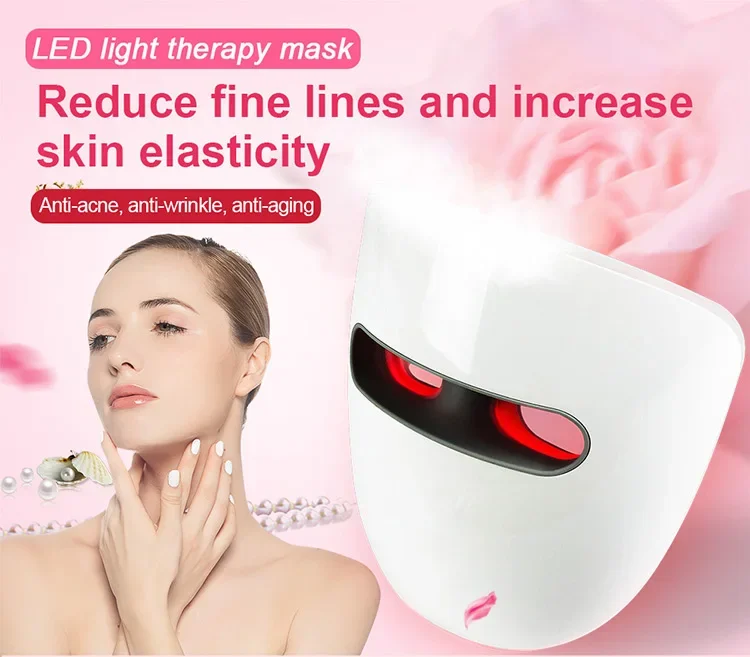 Red Light For Face, LED Face Mask With Near Infrared Led Light Therapy Machine 660nm & 850nm Red Light Therapy Mask