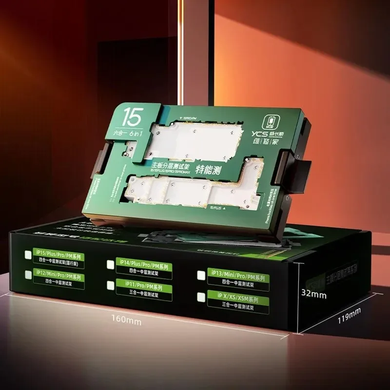 YCS IPX-16ProMax Warstwowy stojak testowy na płytę główną 4 w 1 ze stopu aluminium do IP X XS 11 12 13 14 15 16 Pro Max Plus