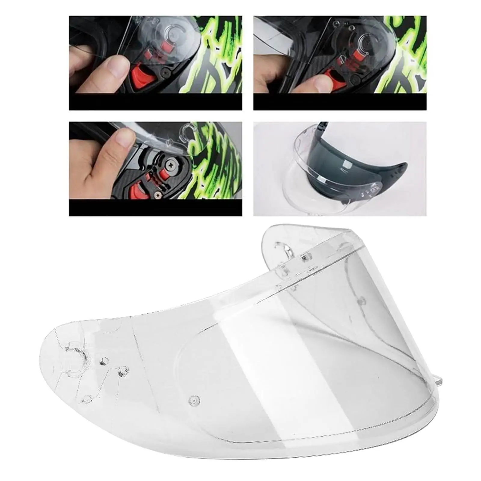 

Full Face Helmet Visor Shield Mirror Anti Motorcycle Lens PC Clear for Driving Safety and Eye Protection