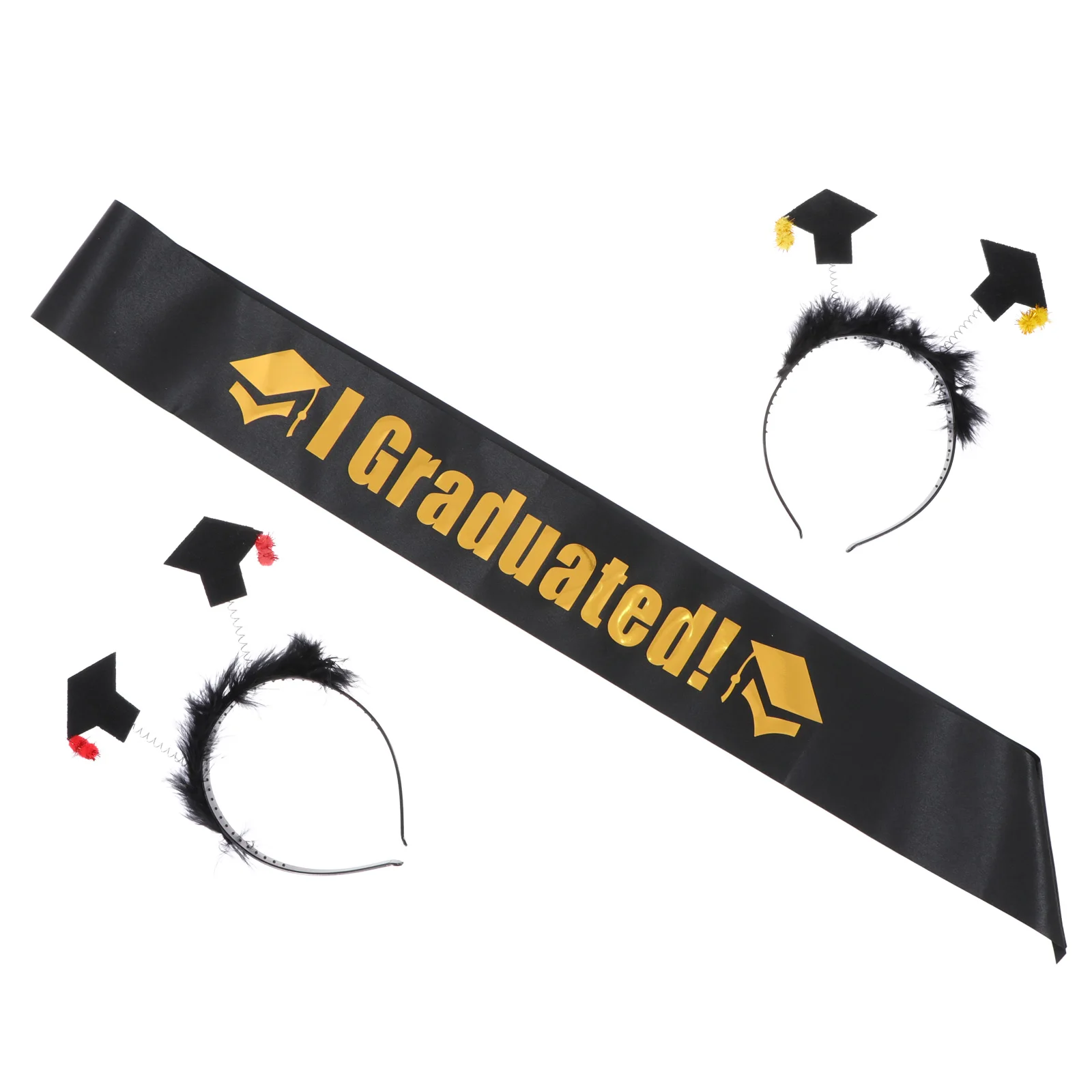 

Doctor Hat Headband Graduation Sashes Props Graduate Cap Party Costume Accessories