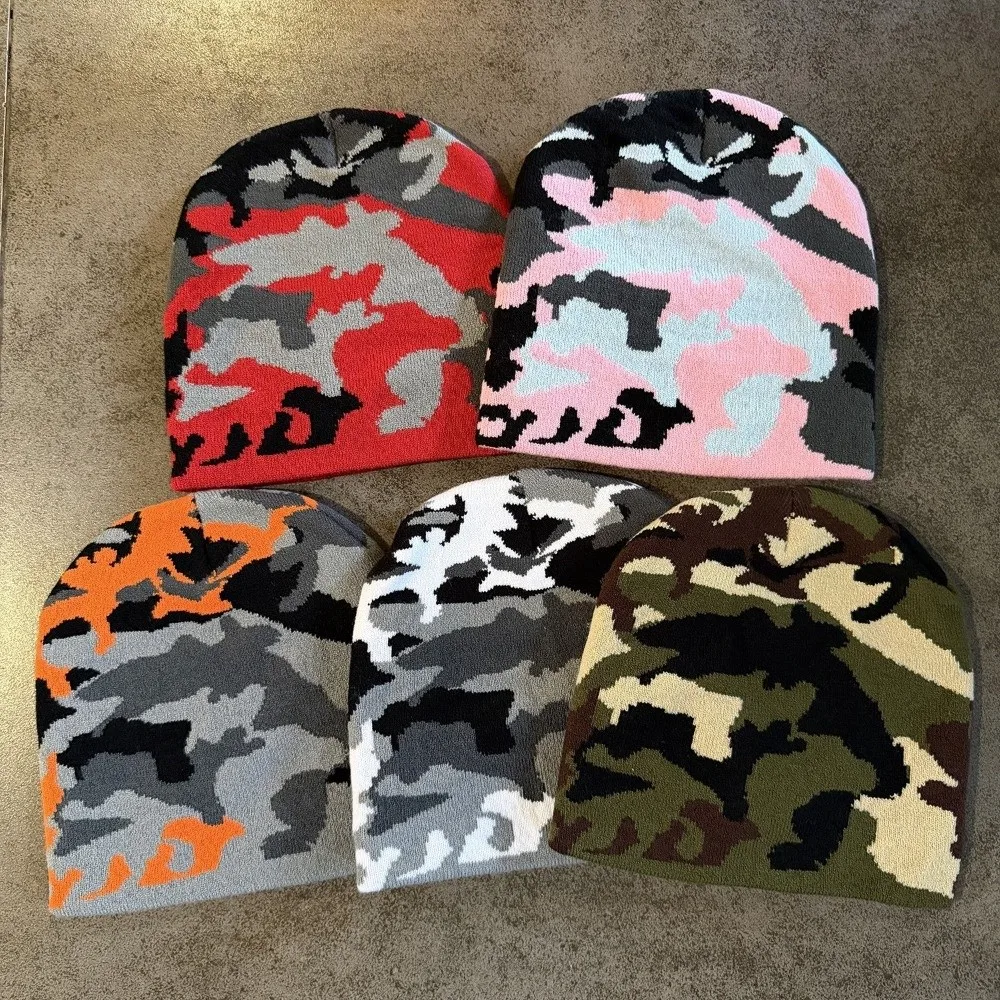 Windproof Fabric Knitted Hat Knitted Texture Autumn Winter Weight Warm Woolen Hat Versatile Style Warm Lining Winter Beanies