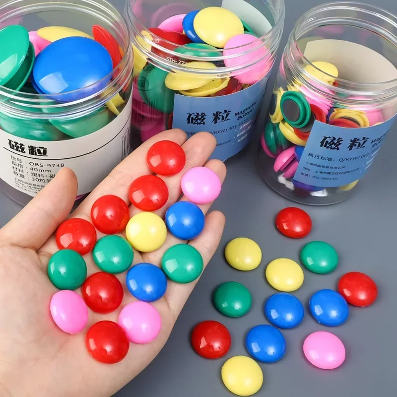 80/6PCS Colorful Magnetic Particle Patch Round Magnets Whiteboard Fridge Magnetic Buckle Home Office School DIY Crafts Supplies