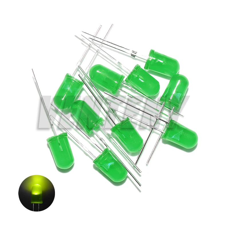 5mm 확산 LED 다이오드 키트 램프 발광 다이오드 전구 표시기 5mm 흰색 빨간색 파란색 녹색 주황색 노란색 3V