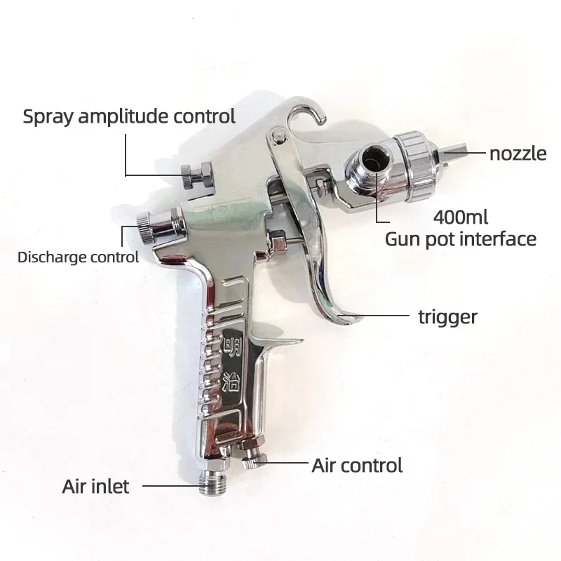 Japanese Pneumatic Spray Gun W-77 Caliber 2.0/2.5/3.0mm Automotive Furniture Industrial Spray Painting Tool