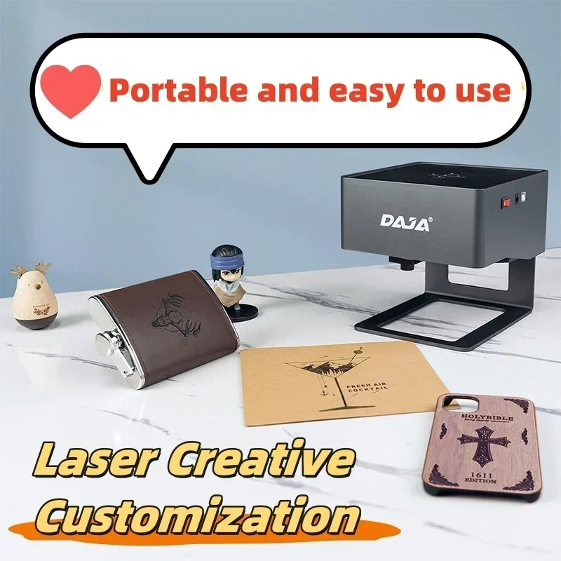 DAJA DJ6 Mini Portable Blue-Tooth Connection Mobile App Operate Laser Printer Mr.carve Laser Engraving Machine