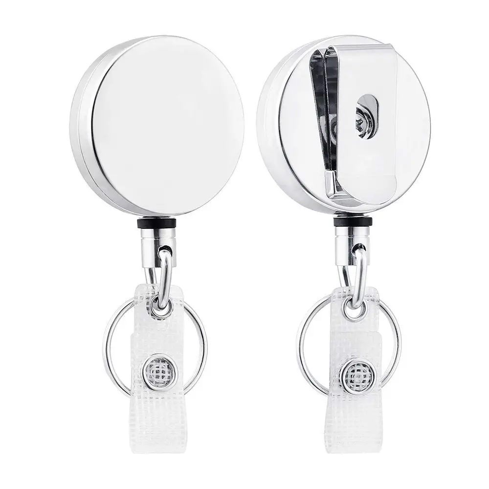 New Anti Lost Retractable Retractable Key Chain Badge Reel Clip Lanyard Clip ID Card Badge Holder