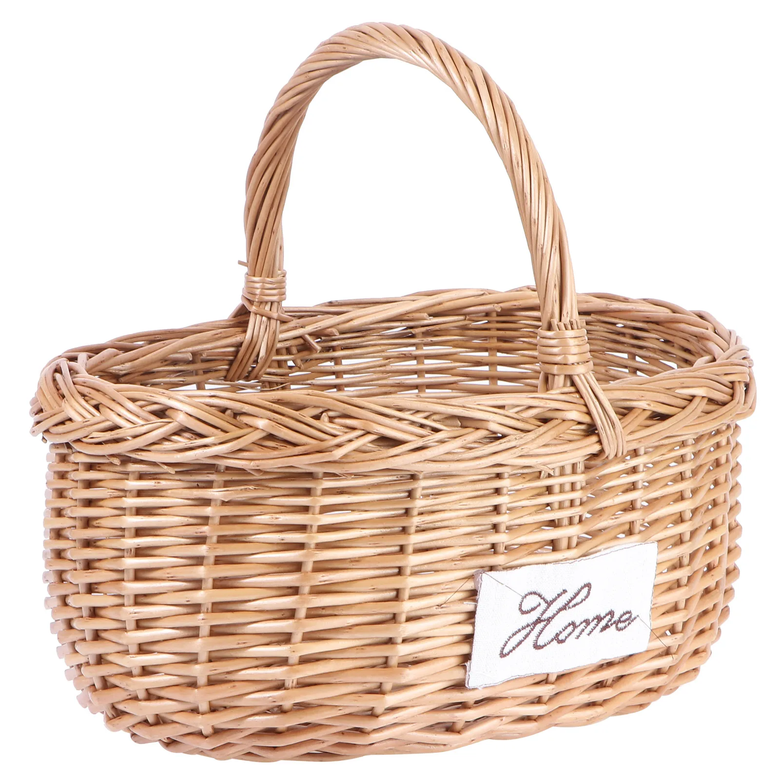 

Premium Wicker Picnic Basket Tote Eco Friendly Storage Baskets Household Decor Fruit Flower Container Natural Willow