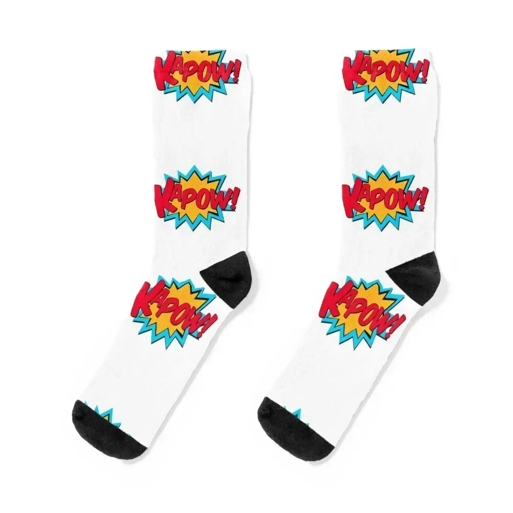 

KAPOW! Socks fashionable Sports Toe sports hockey Designer Man Socks Women's