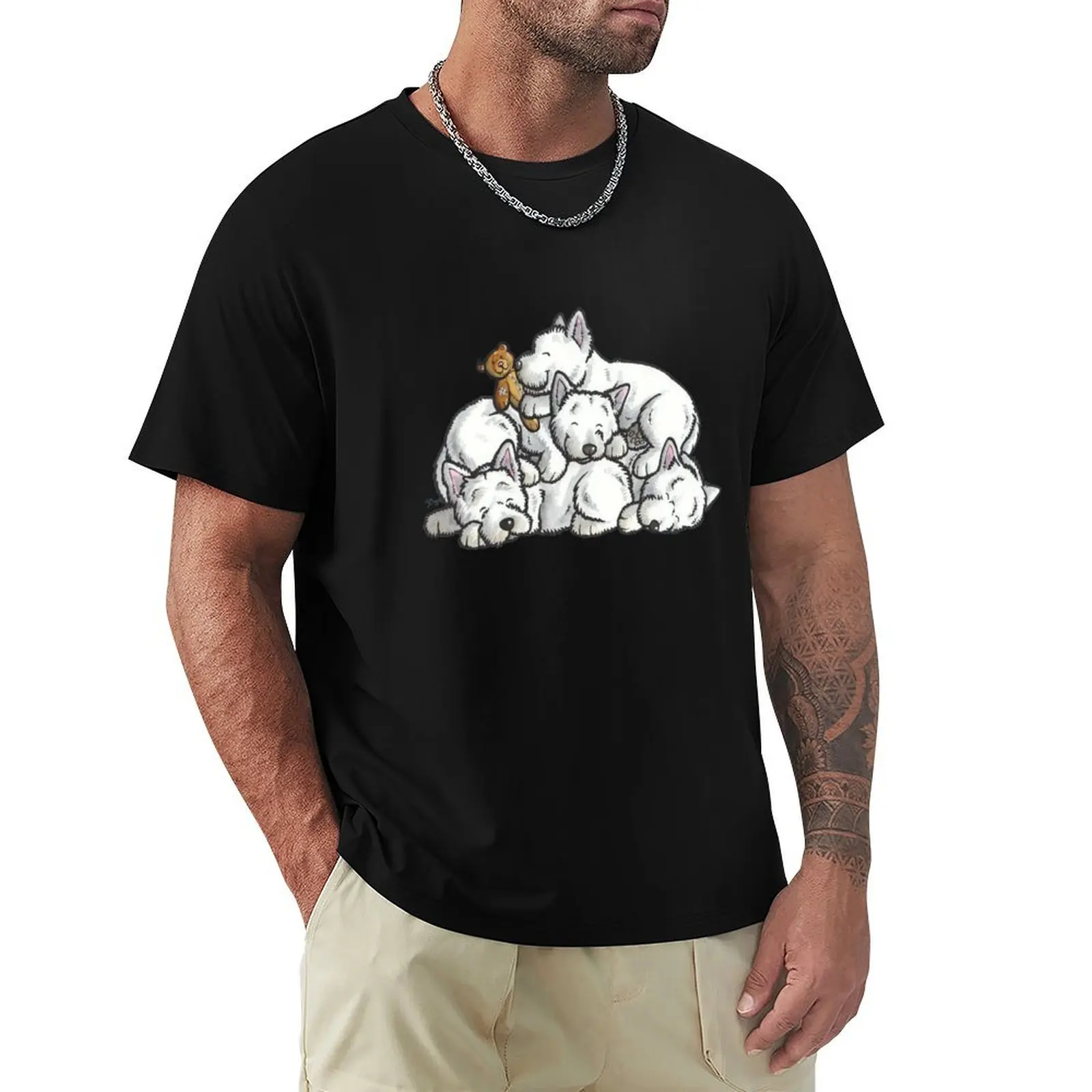 Sleeping pile of Westies T-Shirt g man t shirts for men T-Shirt
