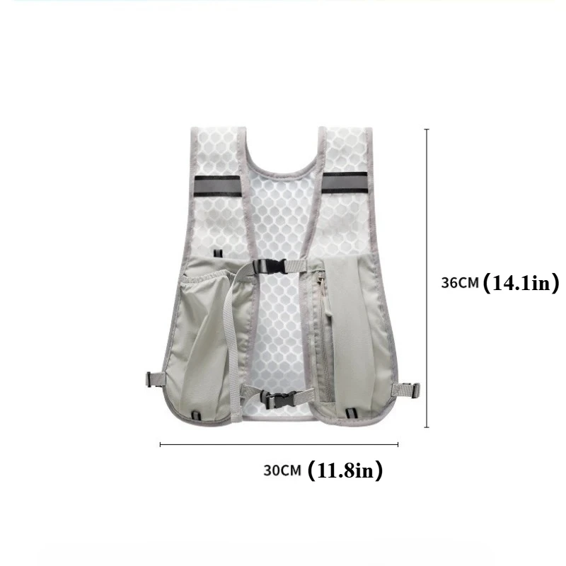New For Biking Running Storage Vest Lightweight Running Vest Reflective Hydration Water Chest Pack With Phone Storage Pocket