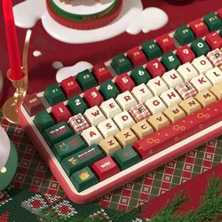 KYOMOT 158 Keys Merry Christmas Theme Keycaps Cherry Profile Keycap ISO PBT Dye Sub for MX Switch DIY Layout Mechanical Keyboard