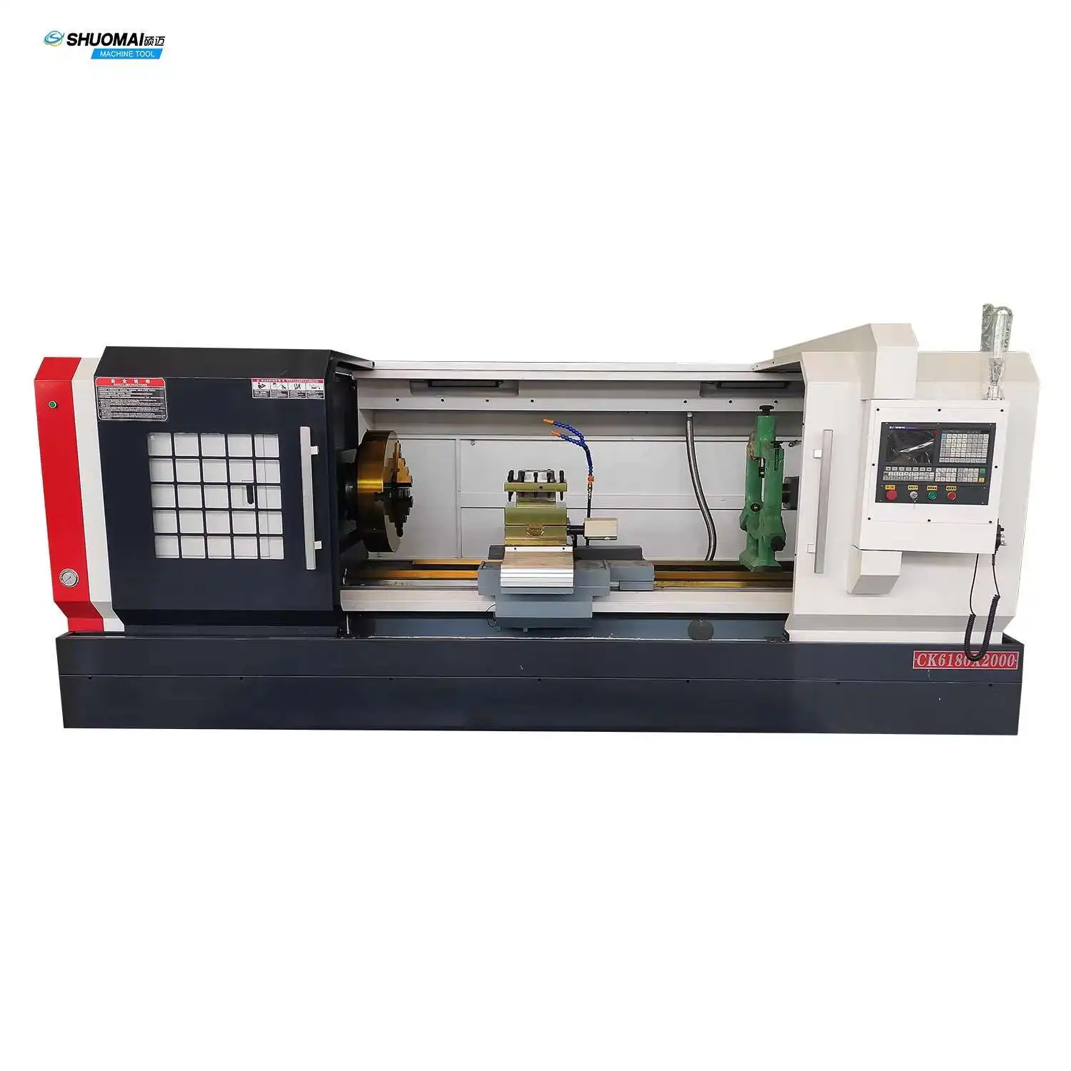 

High Precision Ck6180x2000mm Horizontal Flat Bed Metal CNC Lathe Hine Factory Price