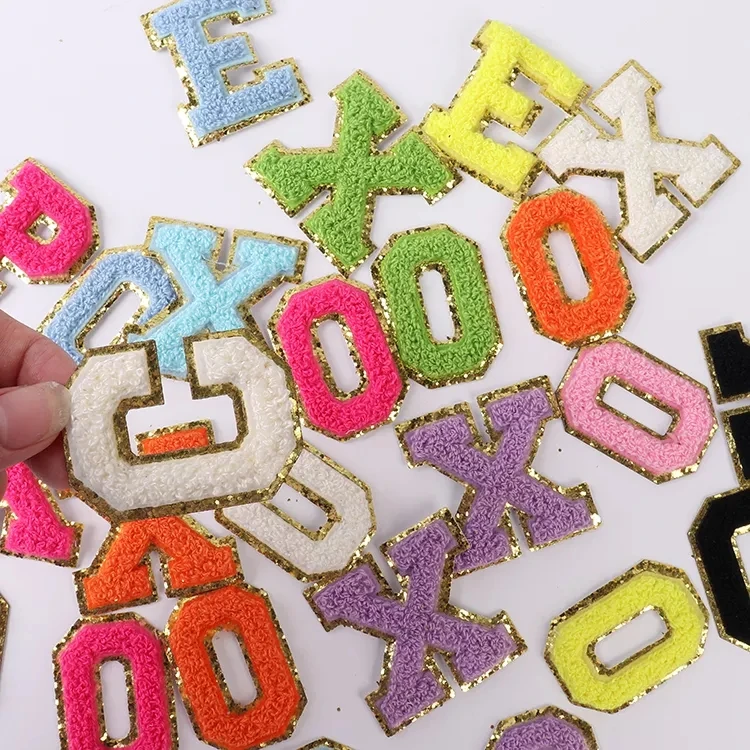 5.5cm A-Z Felting Stick-on Towel English letter Patches for Clothes Embroidery Appliques Clothing name Diy Craft Accessories