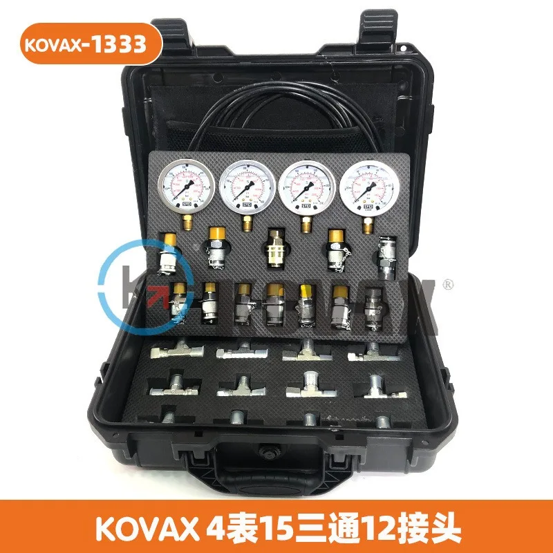 MUGURO 4 Table 15 Three way 12 joint oil pipe joint excavator hydraulic test kit