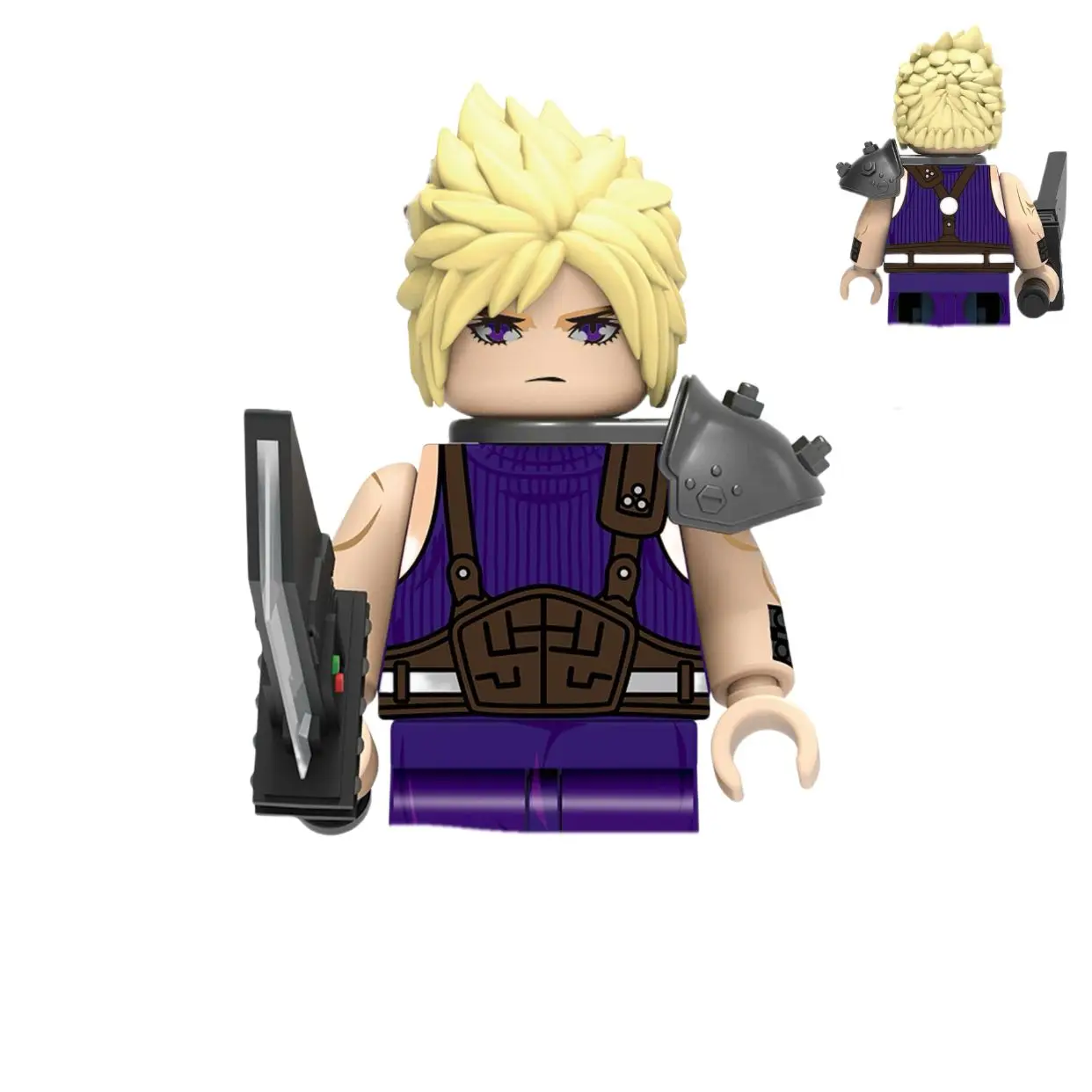 

5cm New Game Figure Zack Fair Cloud Strife Peripheral Model Assembled Building Blocks Desktop Ornaments Kids Birthday Gifts Toys