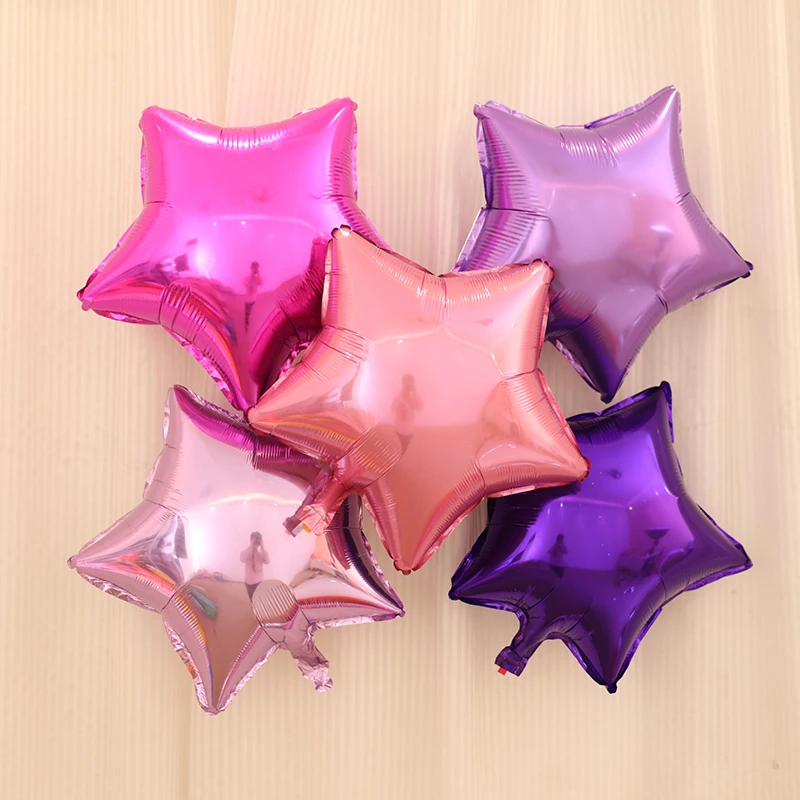 10PCS 18inch Five Pointed Star Aluminum Foil Balloons Rose Gold  Balloon Child Adult Birthday Wedding Decor Party Supplies