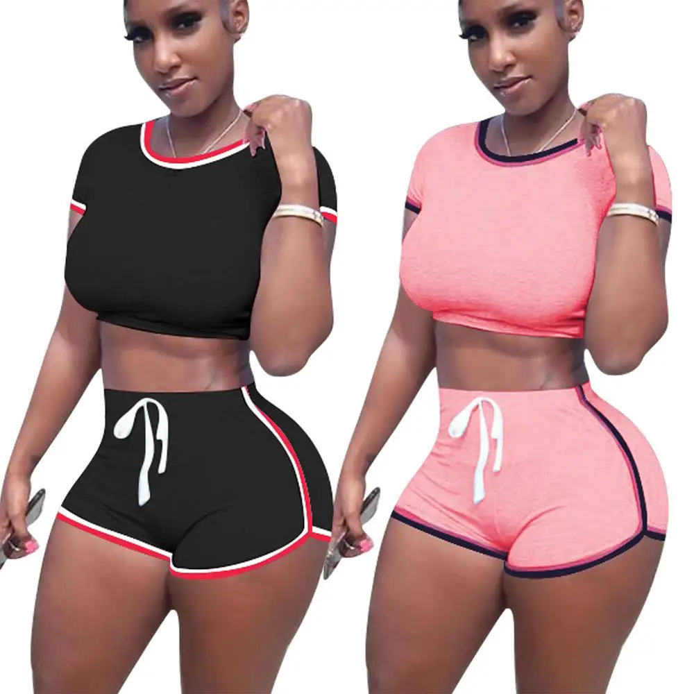 

Women's Short Sleeve Shirt Shorts Sports Two Pants Fashion Set Winter Street Style Three-piece Suit No Brand Registered Trade...