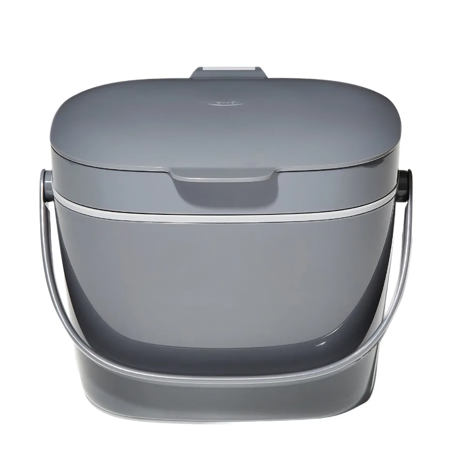 

1.75-Gallon Kitchen Compost Bin with Lid Charcoal