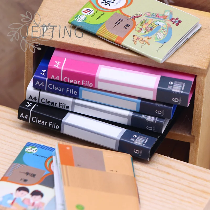 Heißer 1:12 Puppenhaus Miniatur Simulation Datei Buch Ordner Binder Möbel Hause Modell Dekor Spielzeug Puppe Haus Zubehör