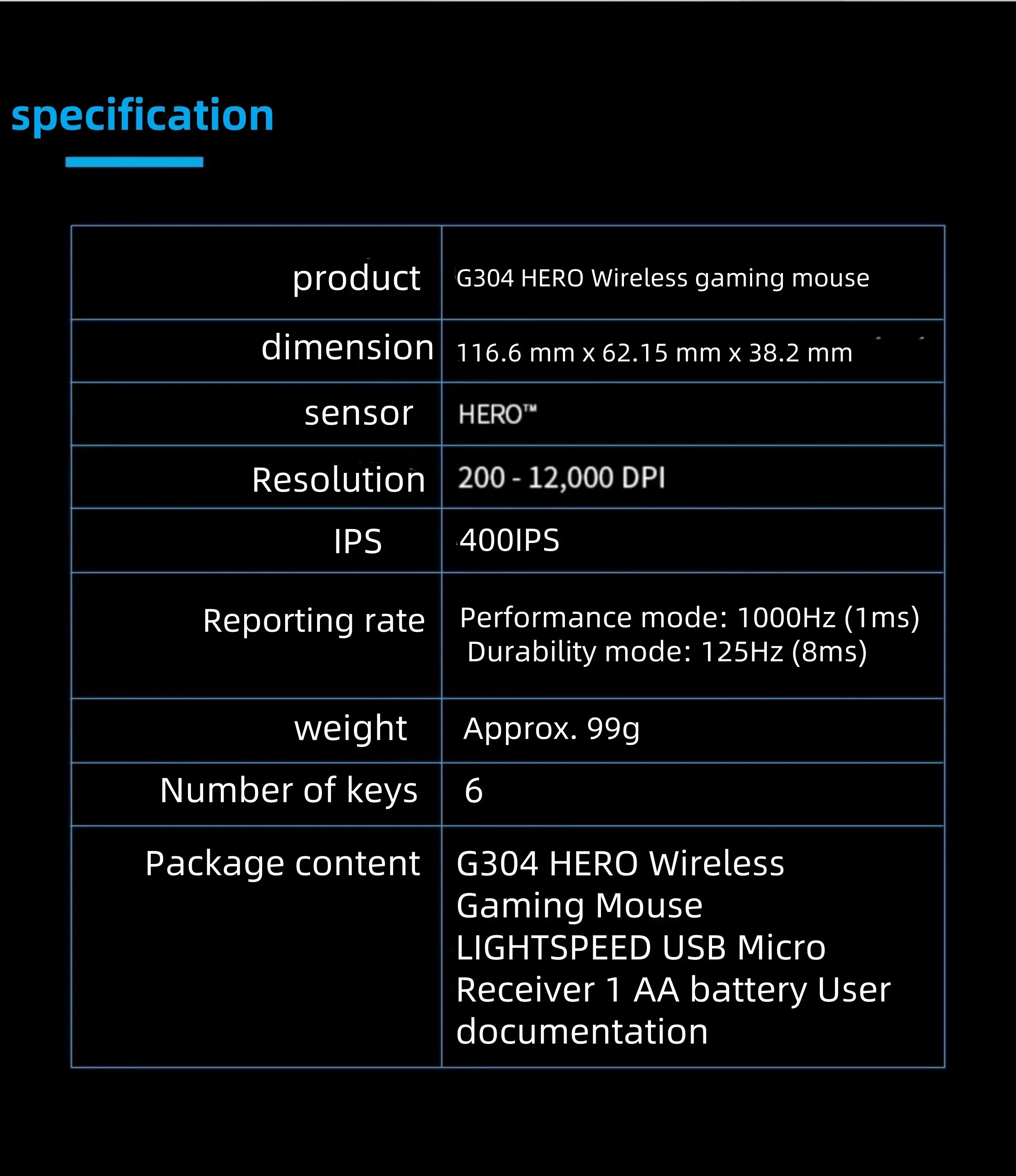 Mouse da gioco wireless Bluetooth Logitech G304 blu Mouse desktop da ufficio per laptop 2.4G