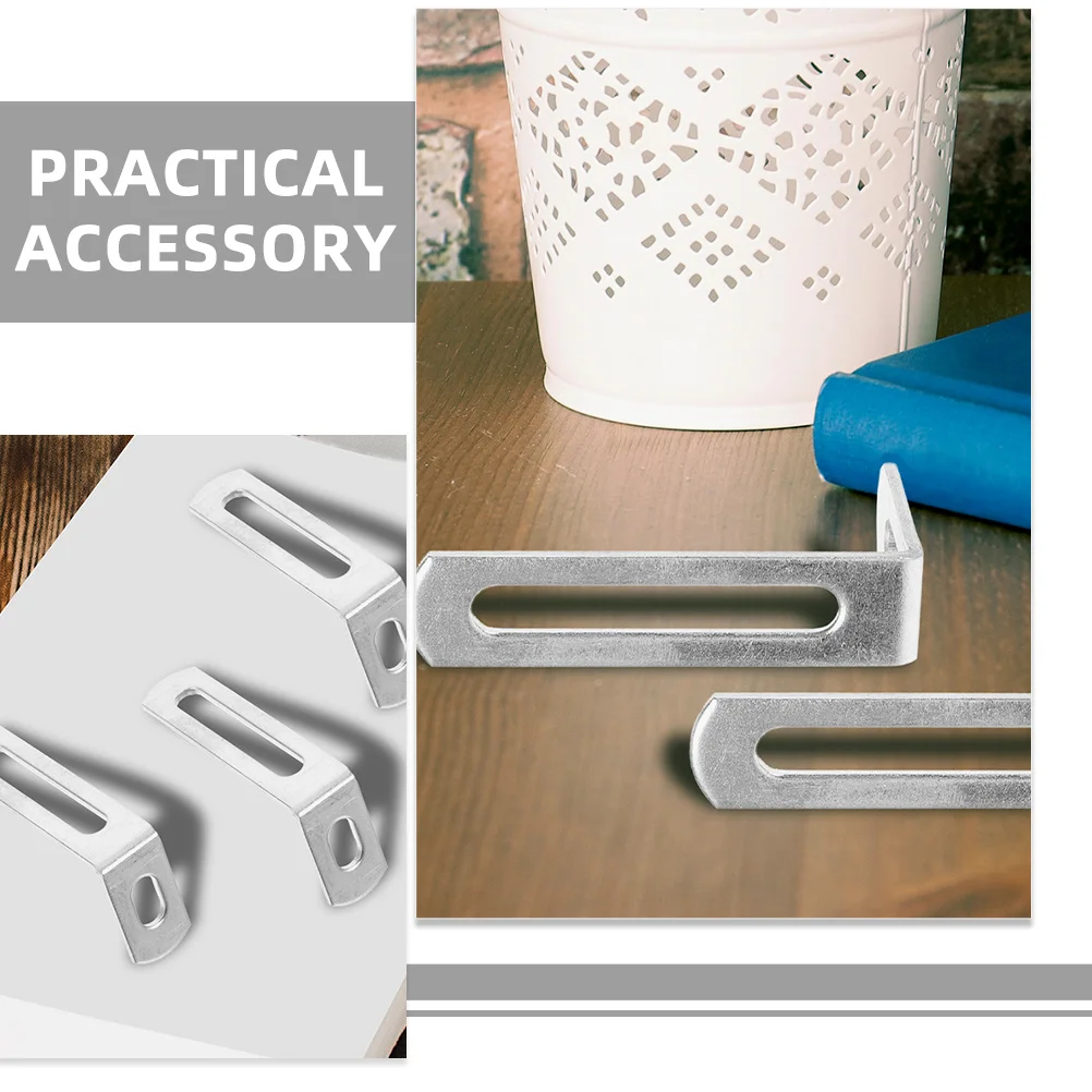 10 قطعة L-شكل دعامة زاوية قوس 90 درجة دعامة زاوية قائمة لخزانة خشبية الجرف الثقيلة دعم الأجهزة الحديدية #4