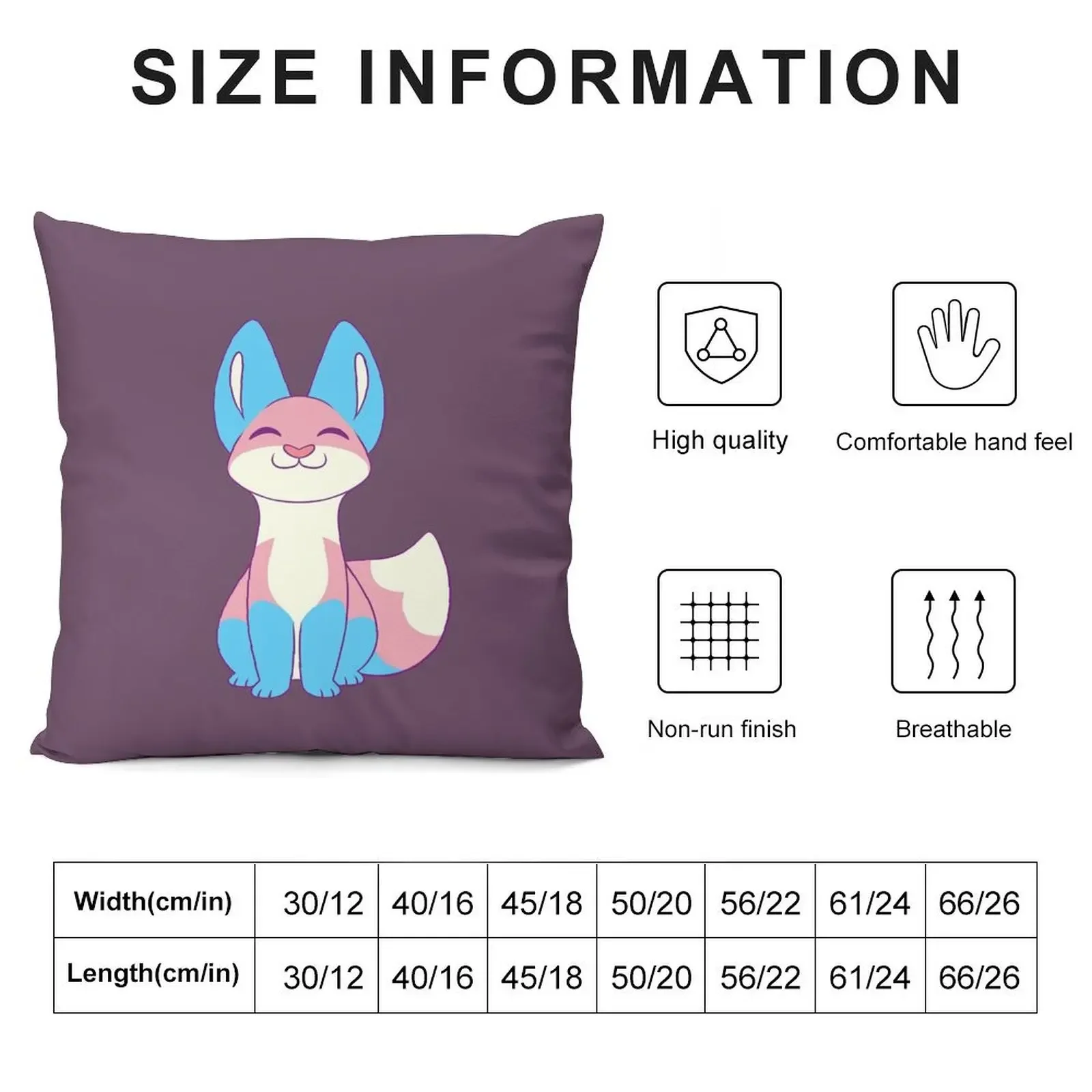 Trans Pride Fox Throw Pillow Sofa Decorative Covers christmas decorations for home 2025 Christmas Pillow Cases pillow