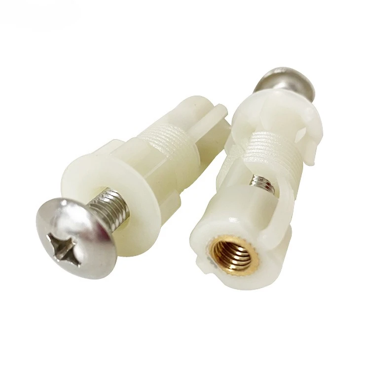 10 Pcs Universal Toilet Seat Replacement Screws Copper Insert Bolts Nylon Expansion Sleeve Fixing Hardware For Bathroom