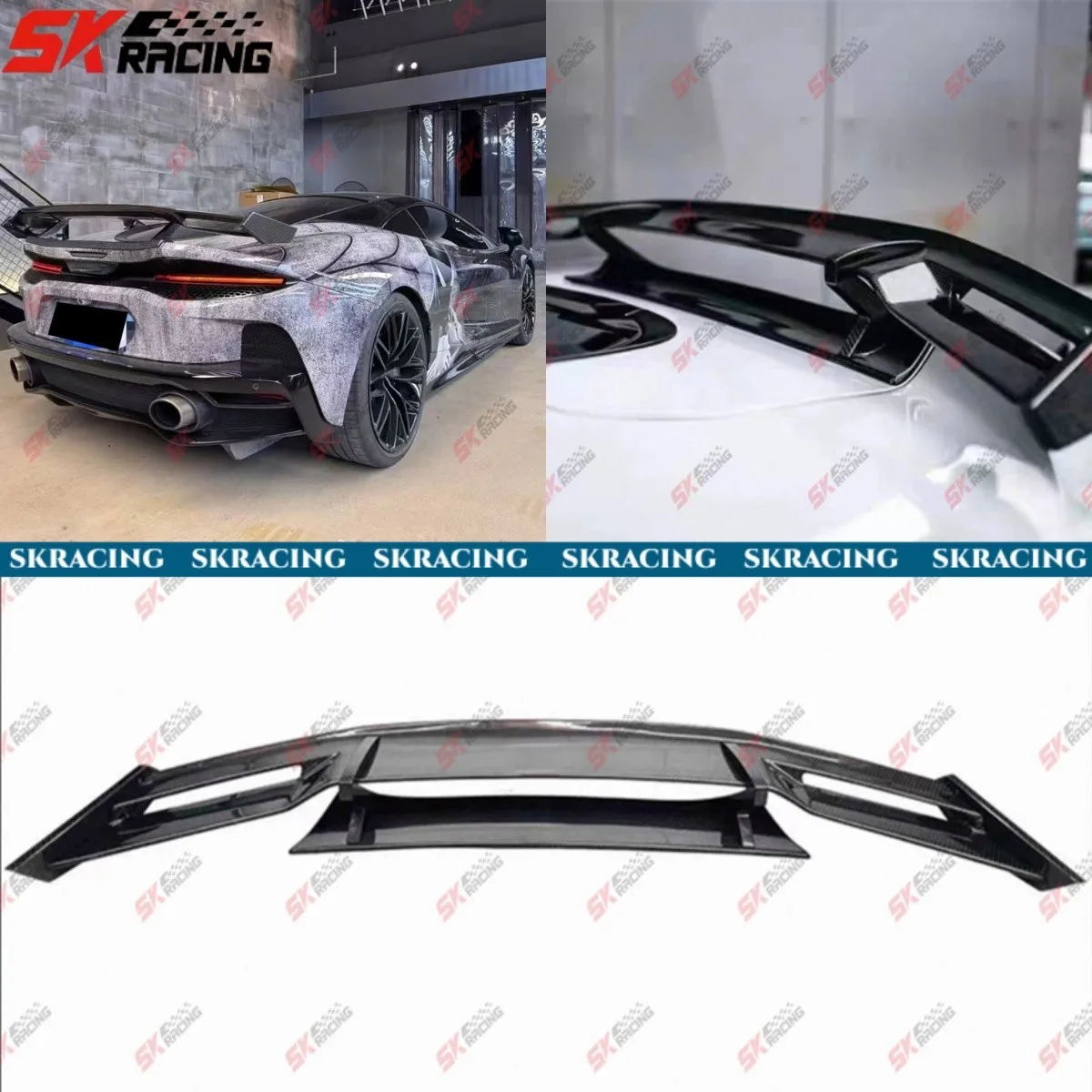 

Подходит для McLaren GT 2019-23: задний спойлер из карбона/неокрашенного FRP/кованый карбоновый спойлер.