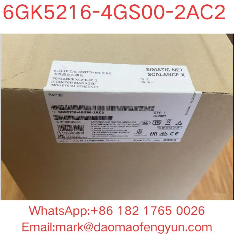 6GK5216-4GS00-2AC2 Brand New SCALANCE XC216-4C G manageable Layer 2 IE switch