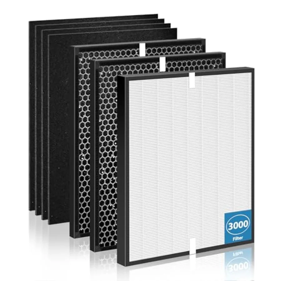 

7 Pack 3000 Replacement Filter Compatible with Air doctor 3000 Air Purifi-er with 1 main filter + 2 Activated Carbon filters +