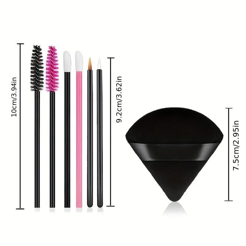 Kit de pinceaux de maquillage avec boîte de rangement, 228 pièces, baguettes de Mascara, pinceaux à cils, coffret cadeau pour la fête des mères