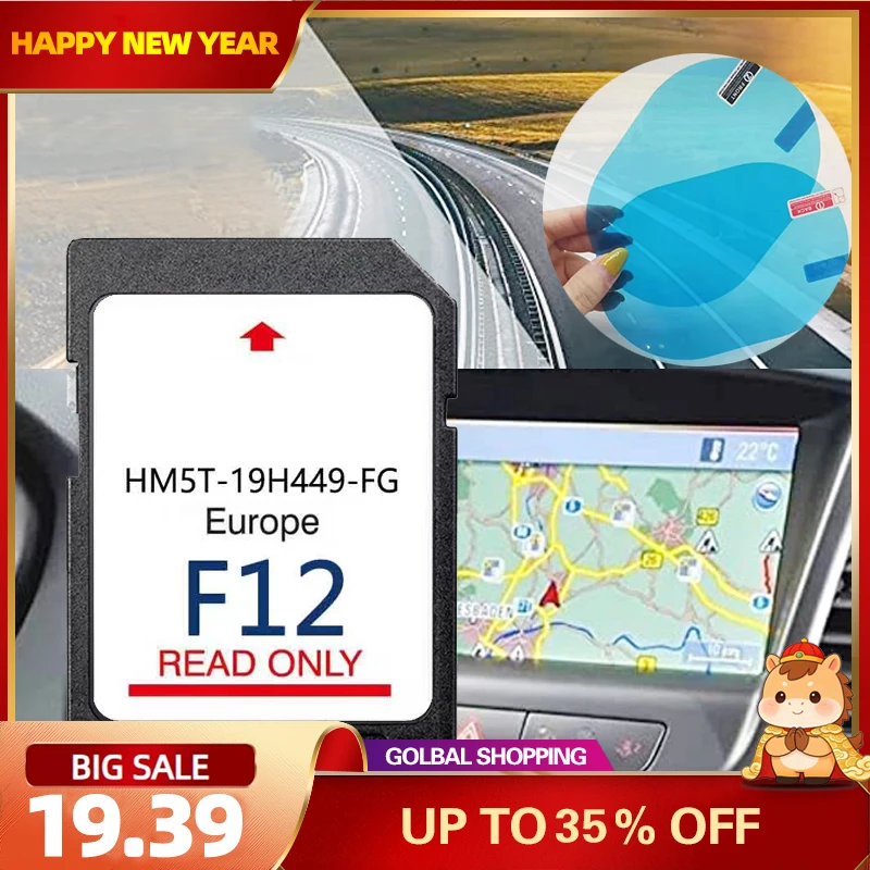 

ОРИГИНАЛЬНАЯ обновление карты Sync2 SD Nav F12 2024, Kuga Mondeo S-Max C-Max Focus для Ford с противотуманными наклейками