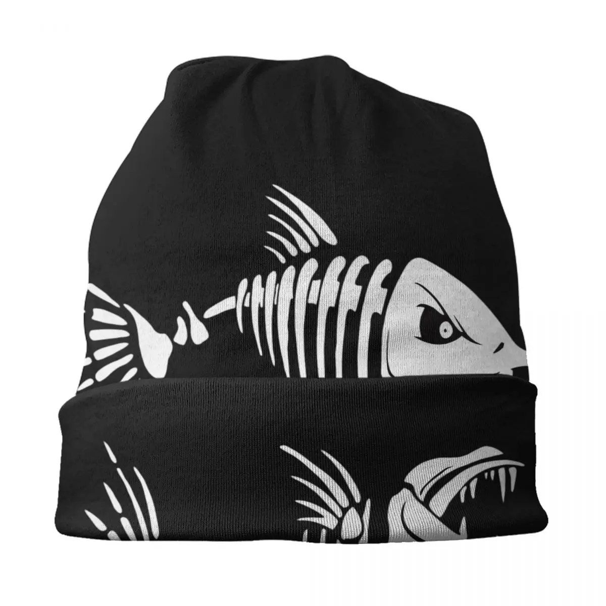 Fish Bone Fishing Skeleton Skullies Beanies Caps For Men Women Unisex Cool Winter Warm Knit Hat Adult Bonnet Hats