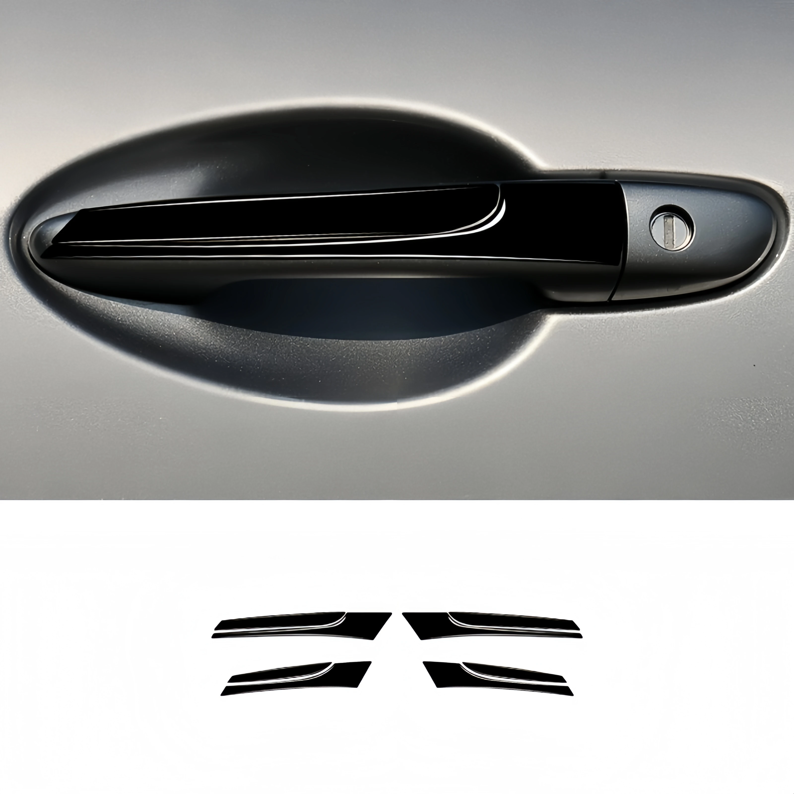 

For Mazda 3 Axela 2010 2011 2012 2013 Piano Black Auto Door Handles Panel Trim Cover Decorative Sticker Car Exterior Accessories