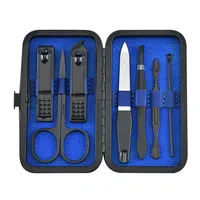 9pcs Set Nail Clippers Manicure Pedicure Set Portable Travel Stainless Steel Nail Cutter Tool Kit Fingernail Suit