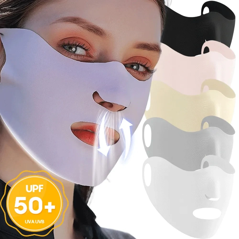 Anti-UV Sun Protection Cycling Ice Silk Face Mask Unisex Breathable Hunting Running Sport Mask Scarf Reusable Masks Mask