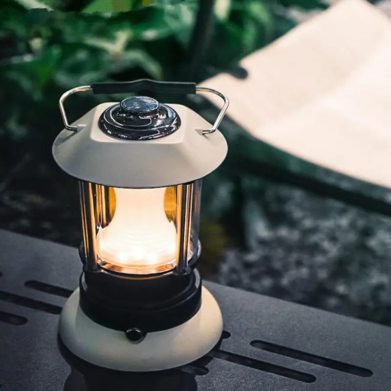 

Rechargeable Camping Lantern Rechargeable Outdoor Vintage Adjustable Patio Light Portable Tent Lanterns For Yard Garden Outdoor