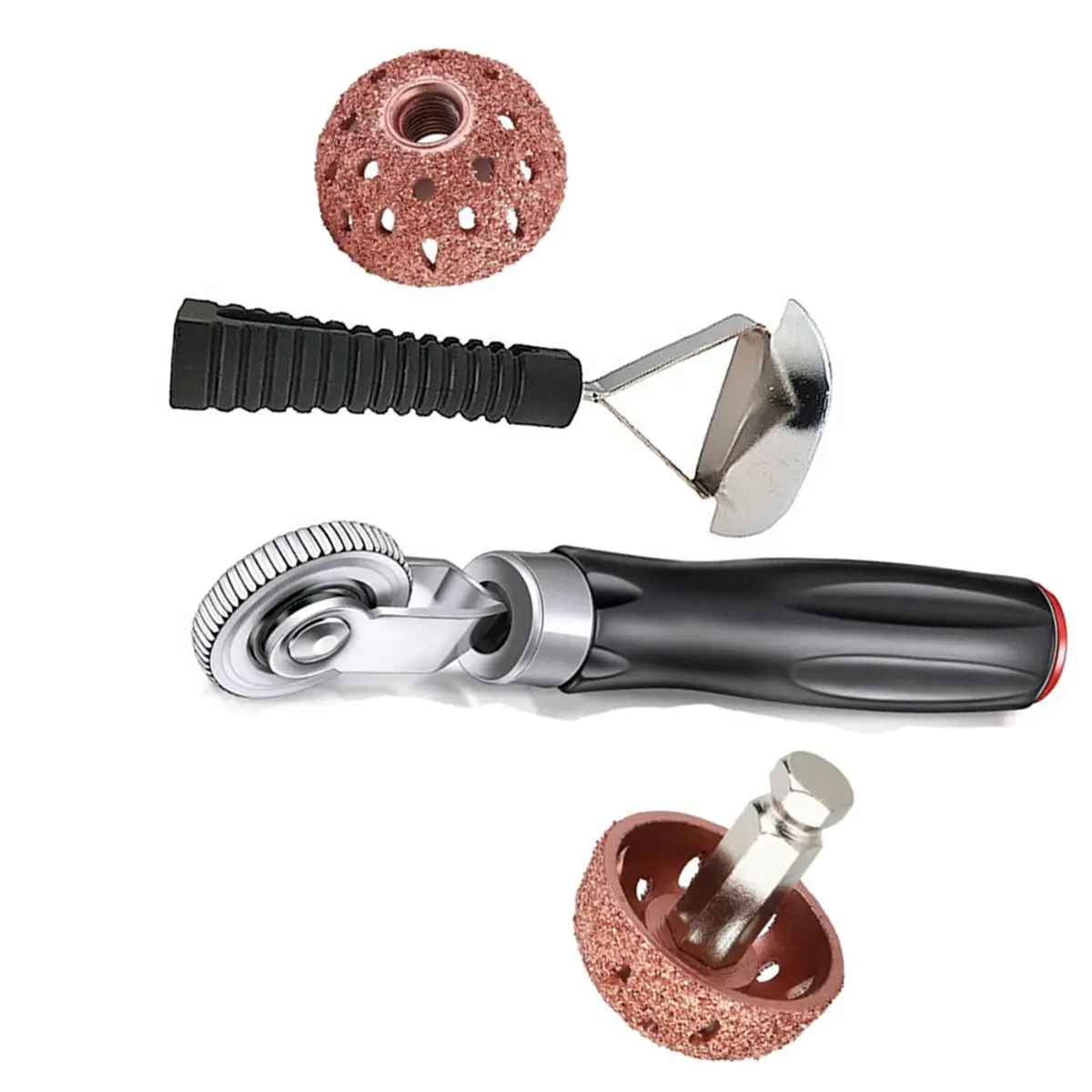 【Tools & Parts】 Tire Repair Kit with Buffing Wheel(42 mm 55 mm) and Patch Roller for Car Tire Grinding and Polishing