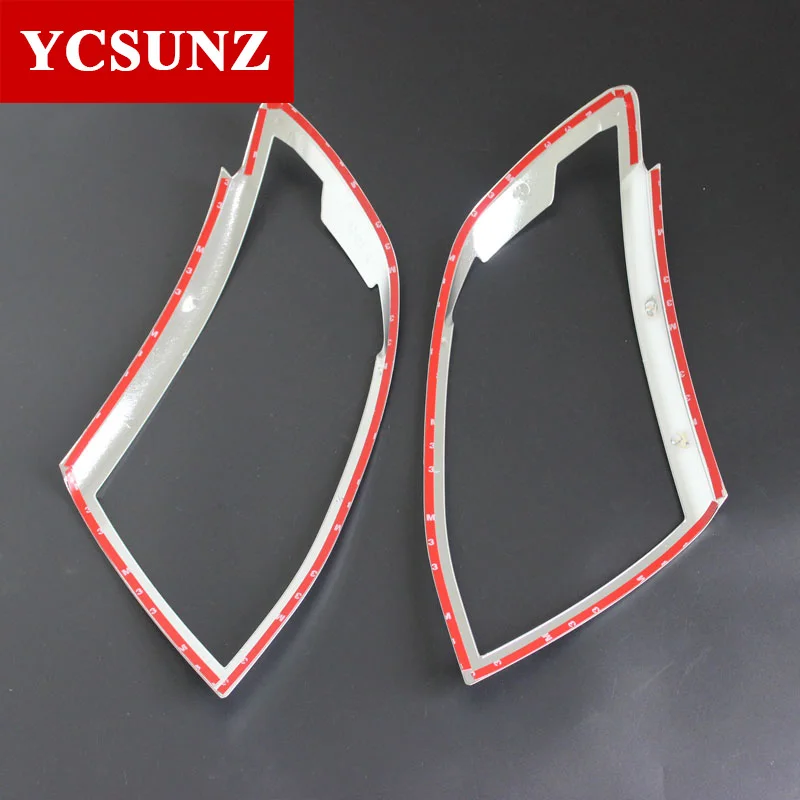 Chrome Headlight Cover Car Accessories For Ford Ranger Wildtrak T6 2012 2013 2014 Double Cabin YCSUNZ