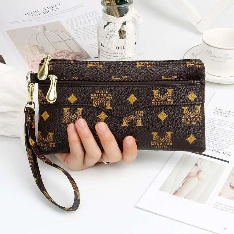 

Faionable Casual Women's Handbag Mobile Phone Bag PU Leather Geometric Pattern Printed Wallet Functional Small Bag